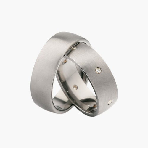 Obrączki ślubne: tytan, półokrągłe, 7 mm